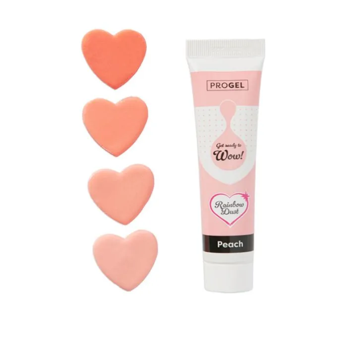 Colorante ProGel rosa melocotón 25 g - Rainbow Dust