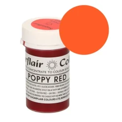 Colorante rojo amapola 25 g - Sin gluten - Sugarflair