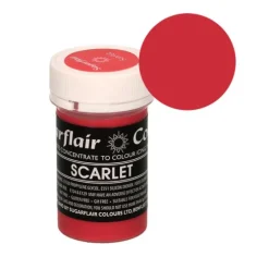 Colorante rojo escarlata pastel 25 g - Sin gluten - Sugarflair