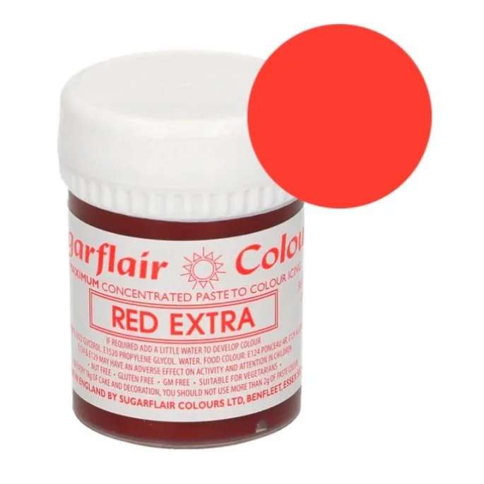 Colorante rojo EXTRA 42 g - Sin gluten - Sugarflair