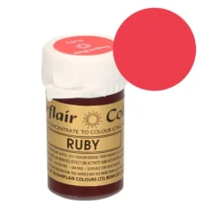 Colorante rojo rubí 25 g - Sin gluten - Sugarflair