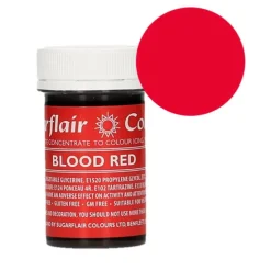Colorante rojo sangre 25 g - Sin gluten - Sugarflair