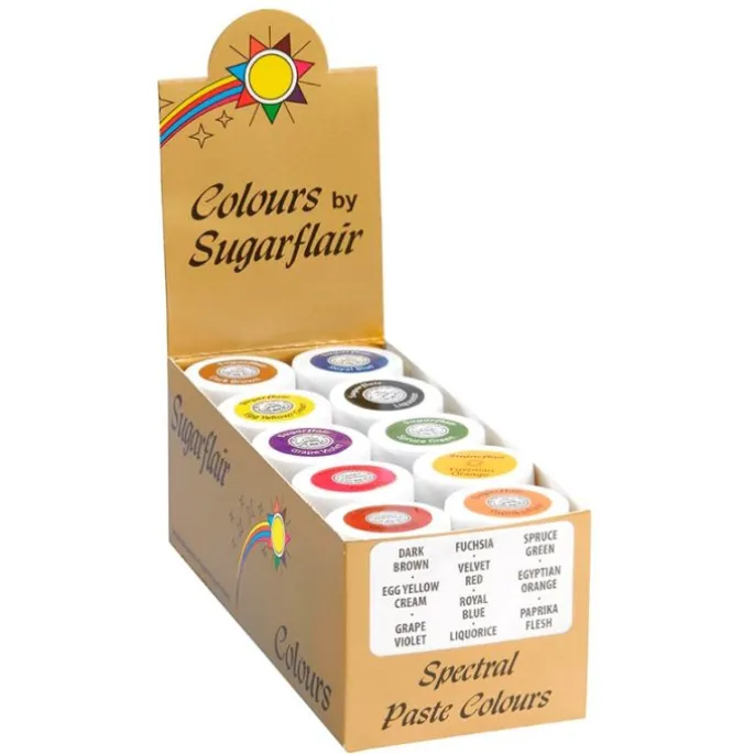 Colorantes en pasta 25 g Set 1 (10) - Sin gluten - Sugarflair