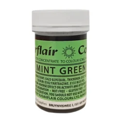 Colorante verde menta 25 g - Sin gluten - Sugarflair