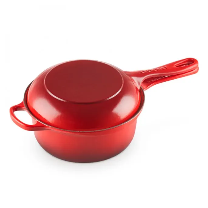 Conjunto multifunción cacerola y sartén Cereza - Hierro fundido - Le Creuset