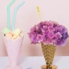 Cono de cerámica rosa para helado - Miss Étoile