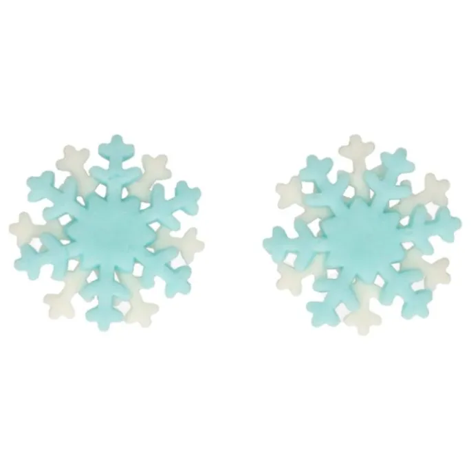 Copos de nieve azules y blancos (12) - Funcakes