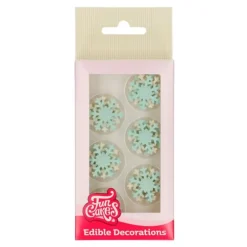 Copos de nieve azules y blancos (12) - Funcakes