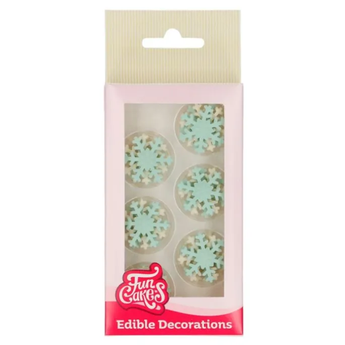Copos de nieve azules y blancos (12) - Funcakes
