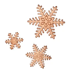 Copos de nieve bronce varios tamaños (12) - Sin gluten - Funcakes