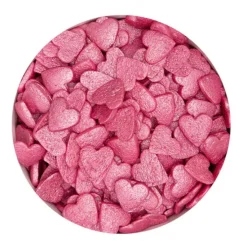 Corazones de azúcar fucsia 50 g - Städter
