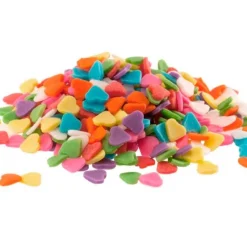 Corazones de azúcar multicolor 100 g - Sin gluten - Dekora