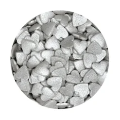 Corazones de azúcar plata 50 g - Städter