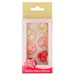 Corazones de azúcar rojos, rosas y blancos (30) - Sin gluten - Funcakes
