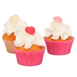Corazones de azúcar rojos, rosas y blancos (30) - Sin gluten - Funcakes