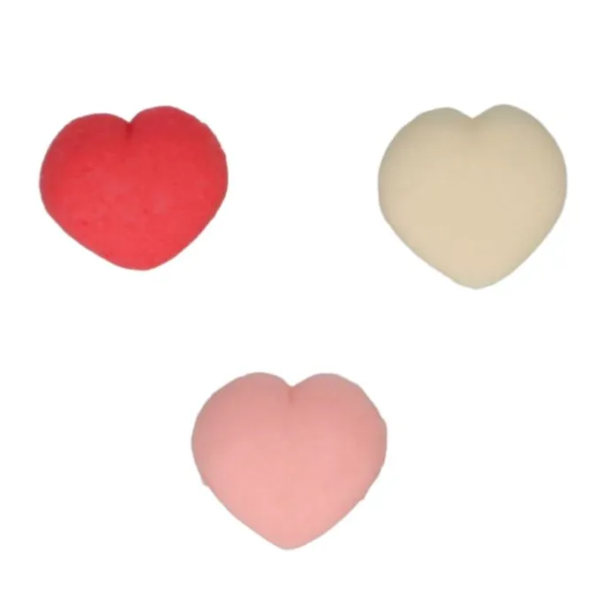 Corazones de azúcar rojos, rosas y blancos (30) - Sin gluten - Funcakes