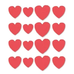 Corazones de azúcar rojos (16) - Sin gluten - Decora
