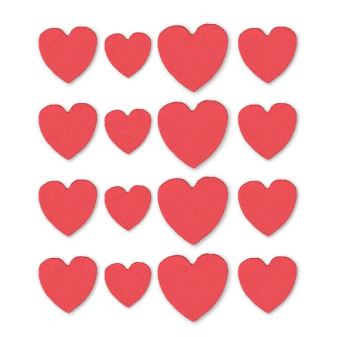 Corazones de azúcar rojos (16) - Sin gluten - Decora
