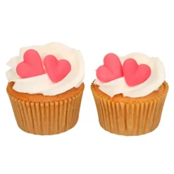 Corazones rojos de azúcar (8) - Sin gluten - Funcakes