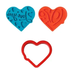 Cortador con 2 marcadores corazones Love - Decora