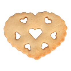 Cortador corazón ondulado con corazones 8 cm - Städter