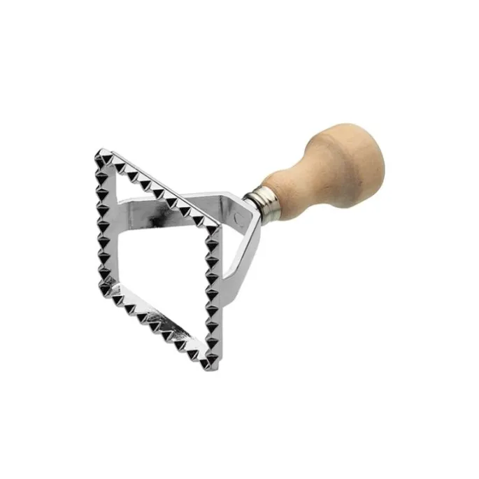 Cortador de raviolis cuadrado con mango de madera 6 cm - Acero inoxidable - Kitchen Craft