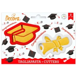 Cortadores birrete y diploma de graduación (2) - Decora