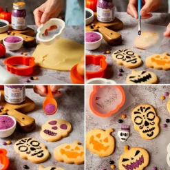 Cortadores calabaza y calavera y stencils monstruos Halloween - Decora