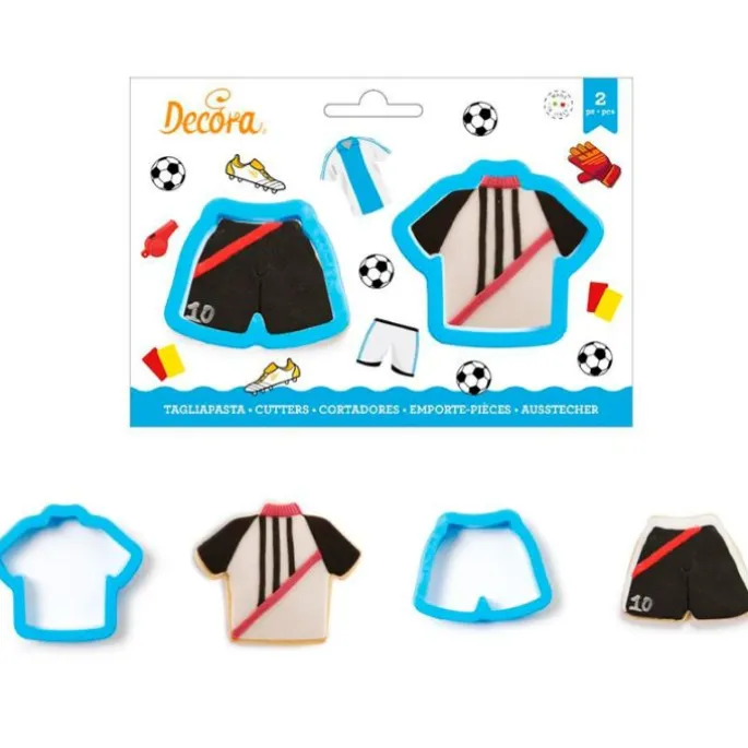 Cortadores camiseta y pantalones de fútbol (2) - Decora
