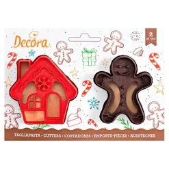 Cortadores casa y muñeco de jengibre Navidad (2) - Decora