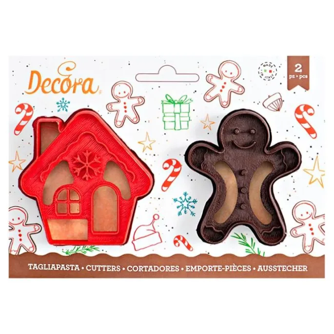 Cortadores casa y muñeco de jengibre Navidad (2) - Decora