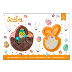 Cortadores conejo y canasta de huevos de Pascua (2) - Decora