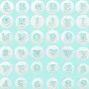 Cortadores con expulsor números y letras mayúscula (36) - ScrapCooking