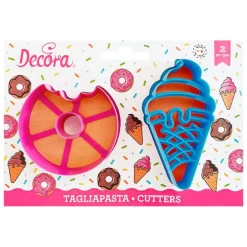 Cortadores cono de helado y donut mordido (2) - Decora