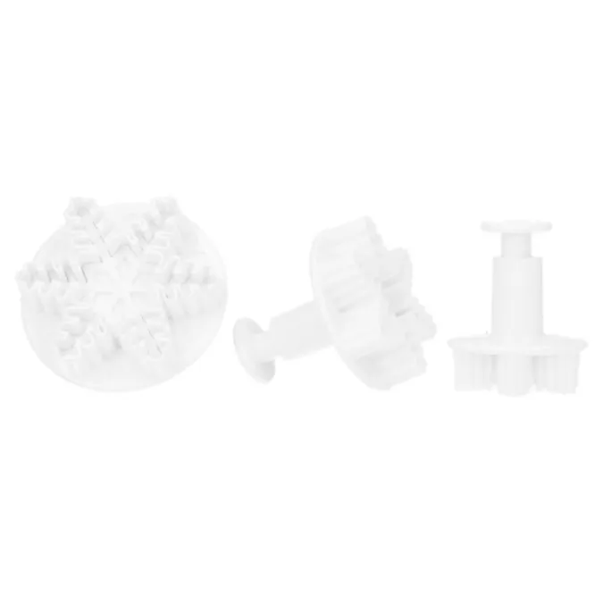 Cortadores copos de nieve de Navidad con expulsor (3) - Wilton