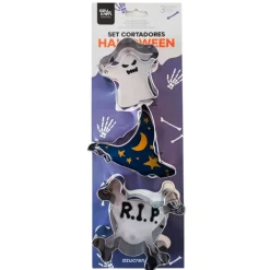 Cortadores fantasma, sombrero bruja y calavera Halloween (3) - Azucren