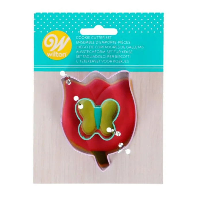 Cortadores flor tulipán y mariposa (2) - Wilton