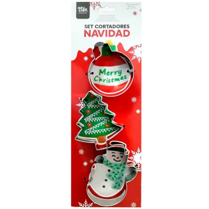 Cortadores muñeco de nieve, adorno y árbol de Navidad (3) - Azucren