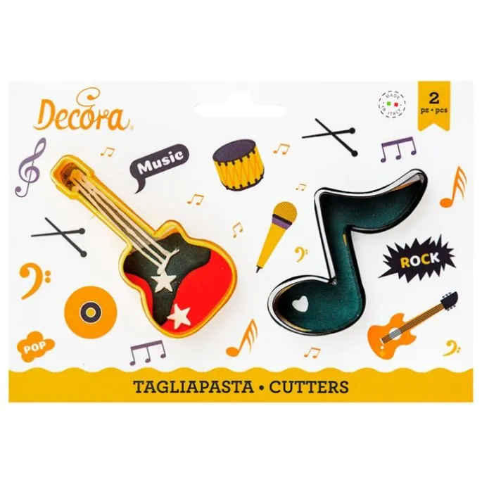 Cortadores nota musical y guitarra (2) - Decora