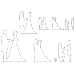 Cortadores patchwork Wedding 12,5 cm - Patchwork Cutters