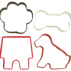 Cortadores perrito, hueso, huella y casita (4) - Wilton