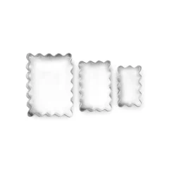 Cortadores rectángulos ondulados 7; 5,5 y 4,5 cm (3) - Ibili