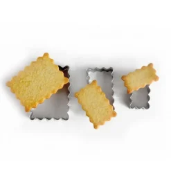 Cortadores rectángulos ondulados 7; 5,5 y 4,5 cm (3) - Ibili
