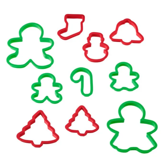Cortadores rojos y verdes de Navidad (10) - Wilton