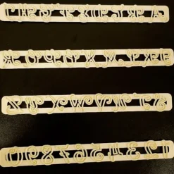 Cortadores tappit letras y números mayúsculas Swirly (4) - FMM