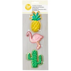 Cortadores tropicales piña, flamenco y cactus (3) - Wilton