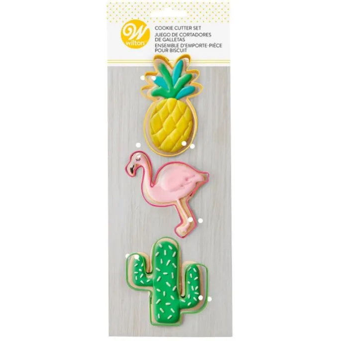 Cortadores tropicales piña, flamenco y cactus (3) - Wilton
