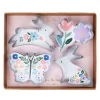 Cortadores variados conejos, flores y mariposa Pascua (4) - Meri Meri