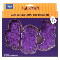 Cortadores y marcadores Frankenstein, bruja y vampiro Halloween (3) - PME