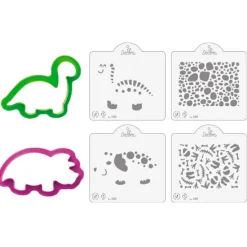 Cortadores y stencils dinosaurios - Decora